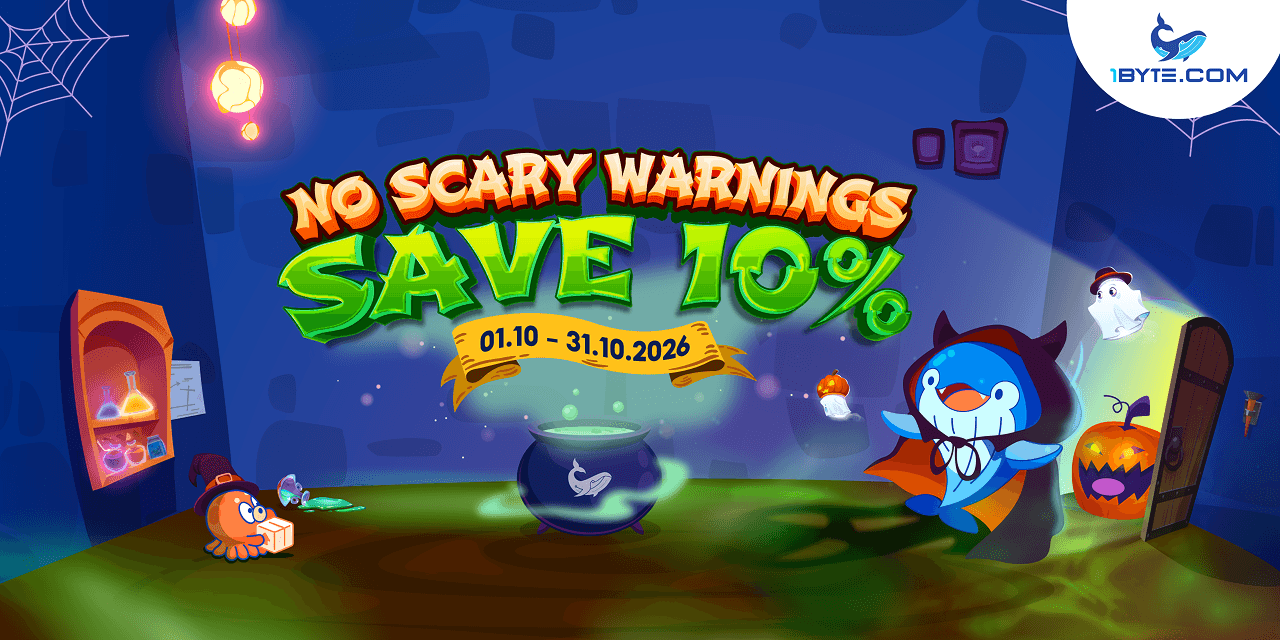 No Scary Warnings, Save 10% at 1Byte