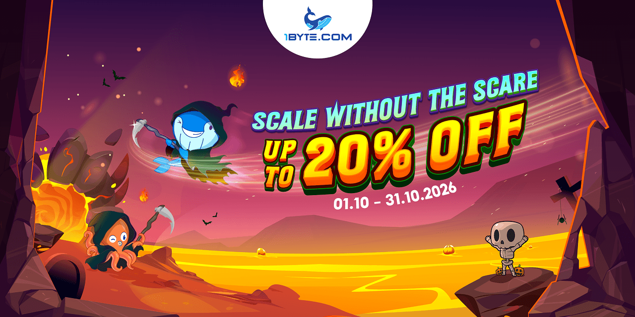 Scale Without the Scare, Up to 20% Off at 1Byte