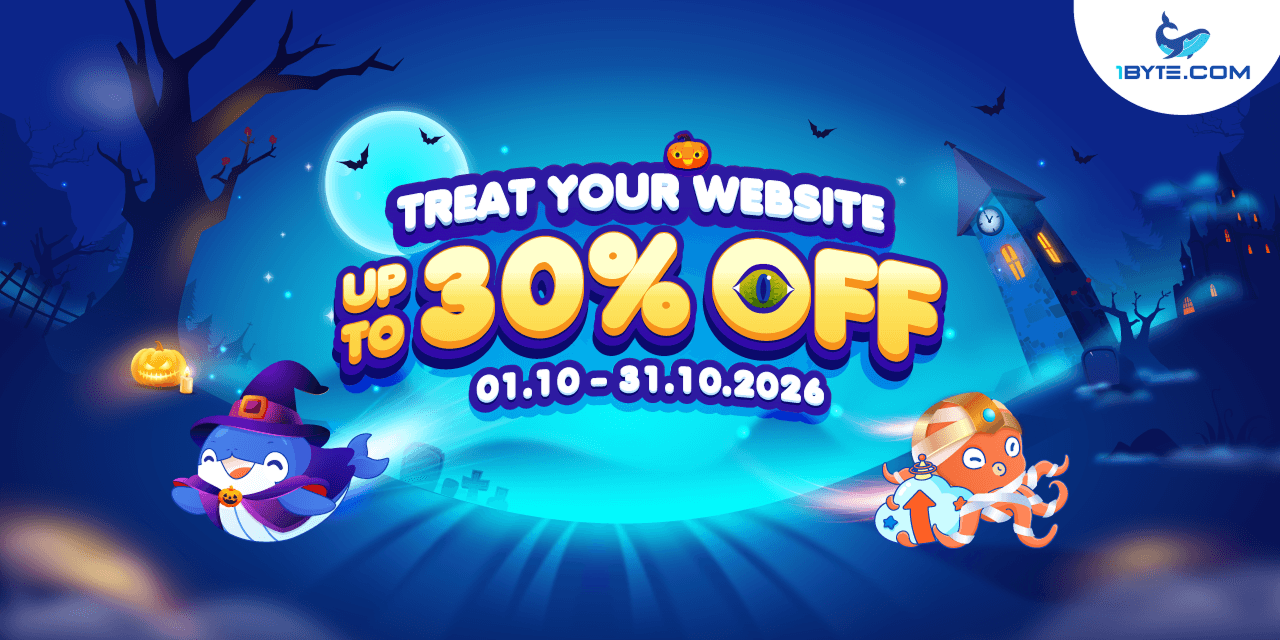 Treat Your Website, Up to 30% Off at 1Byte