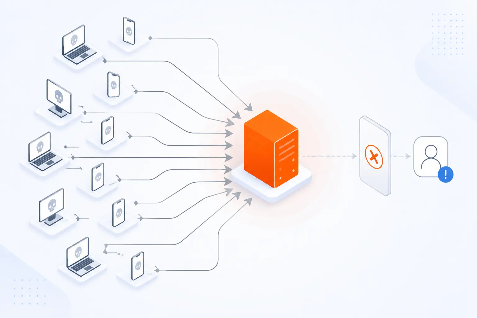 DDoS Attacks Are Malicious Efforts to Overload a Service and Block Real Users