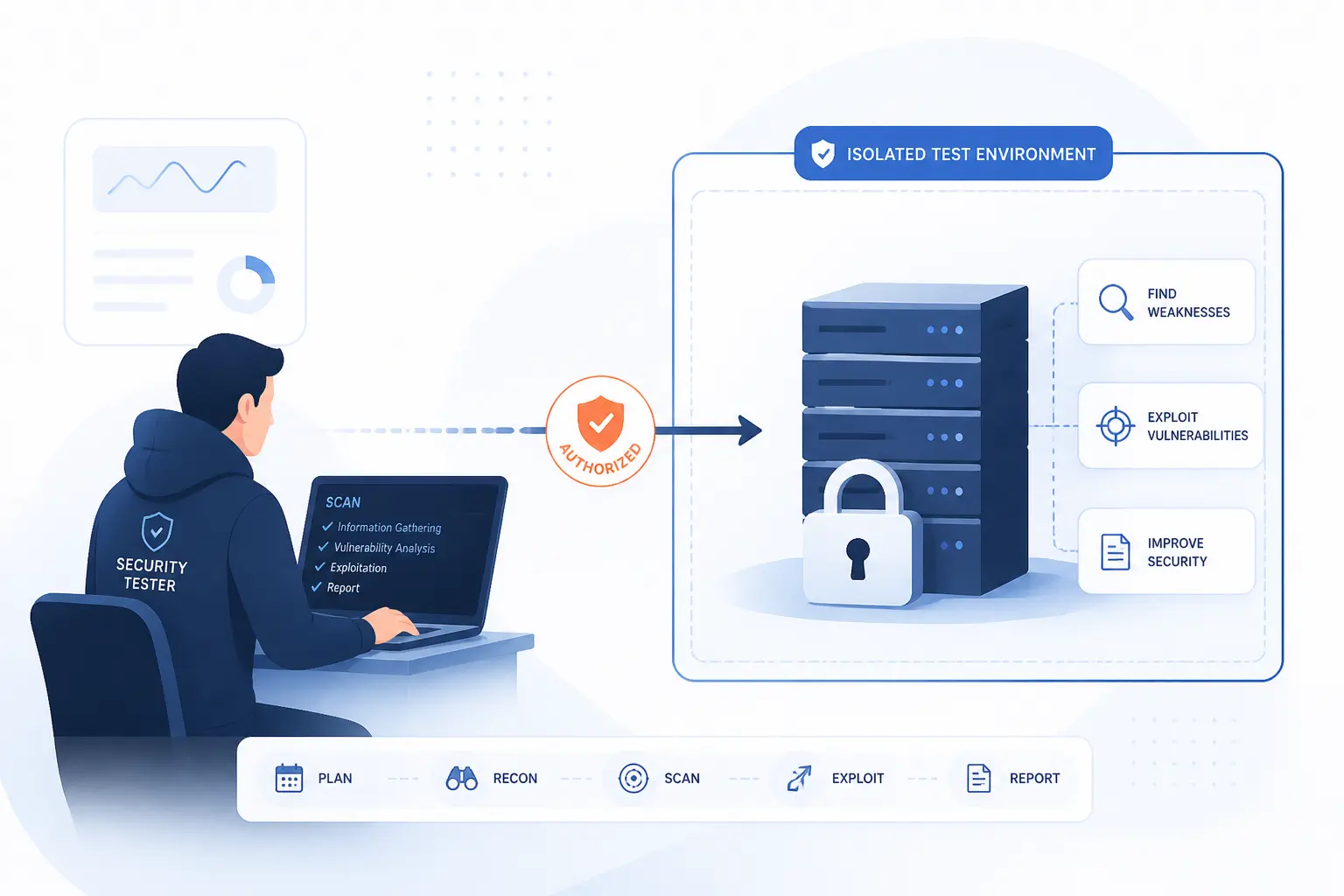 Penetration Testing Is an Authorized Simulated Attack Used to Find and Exploit Security Weaknesses