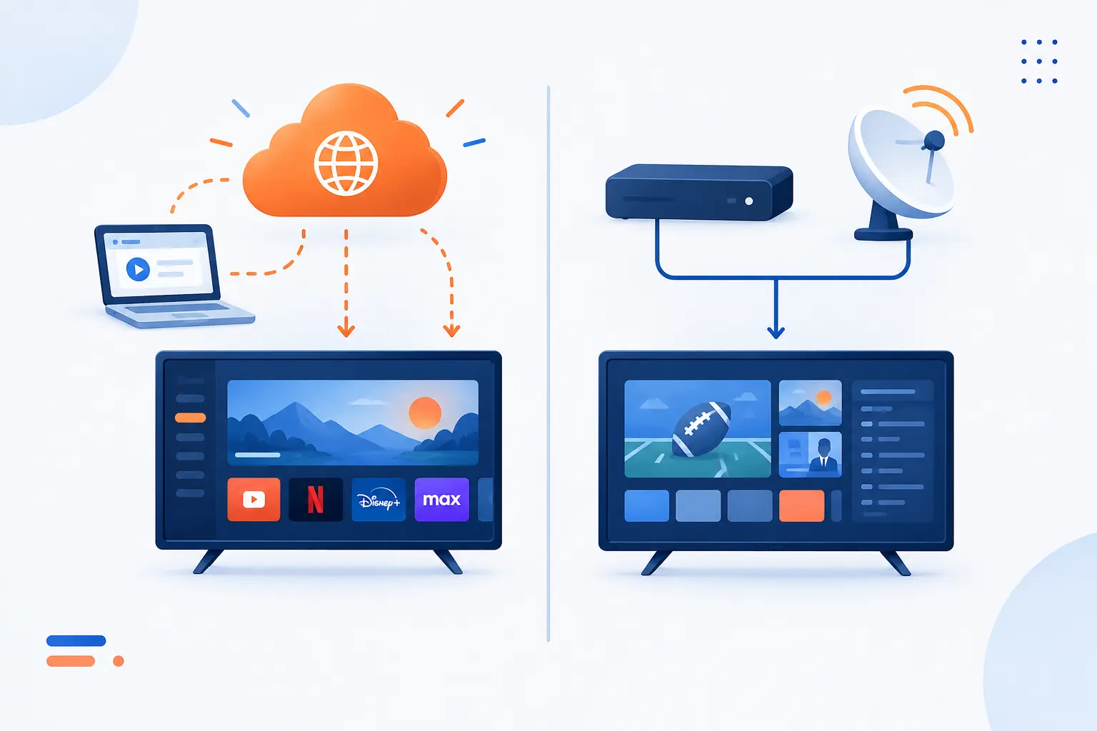 Streaming TV vs Cable and Satellite TV